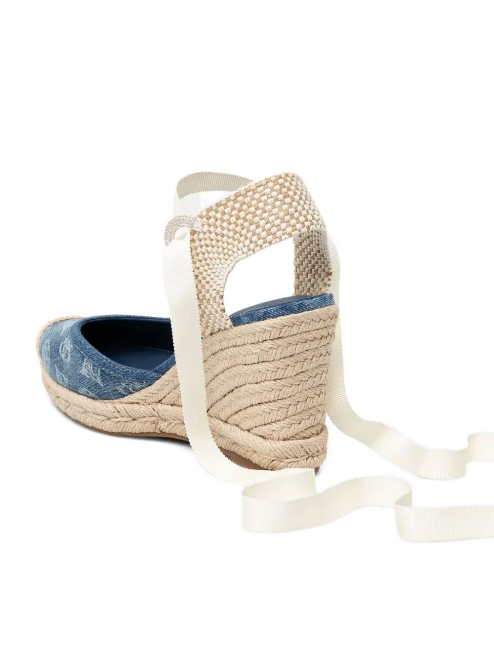 100mm Charmi denim wedge espadrilles - 3