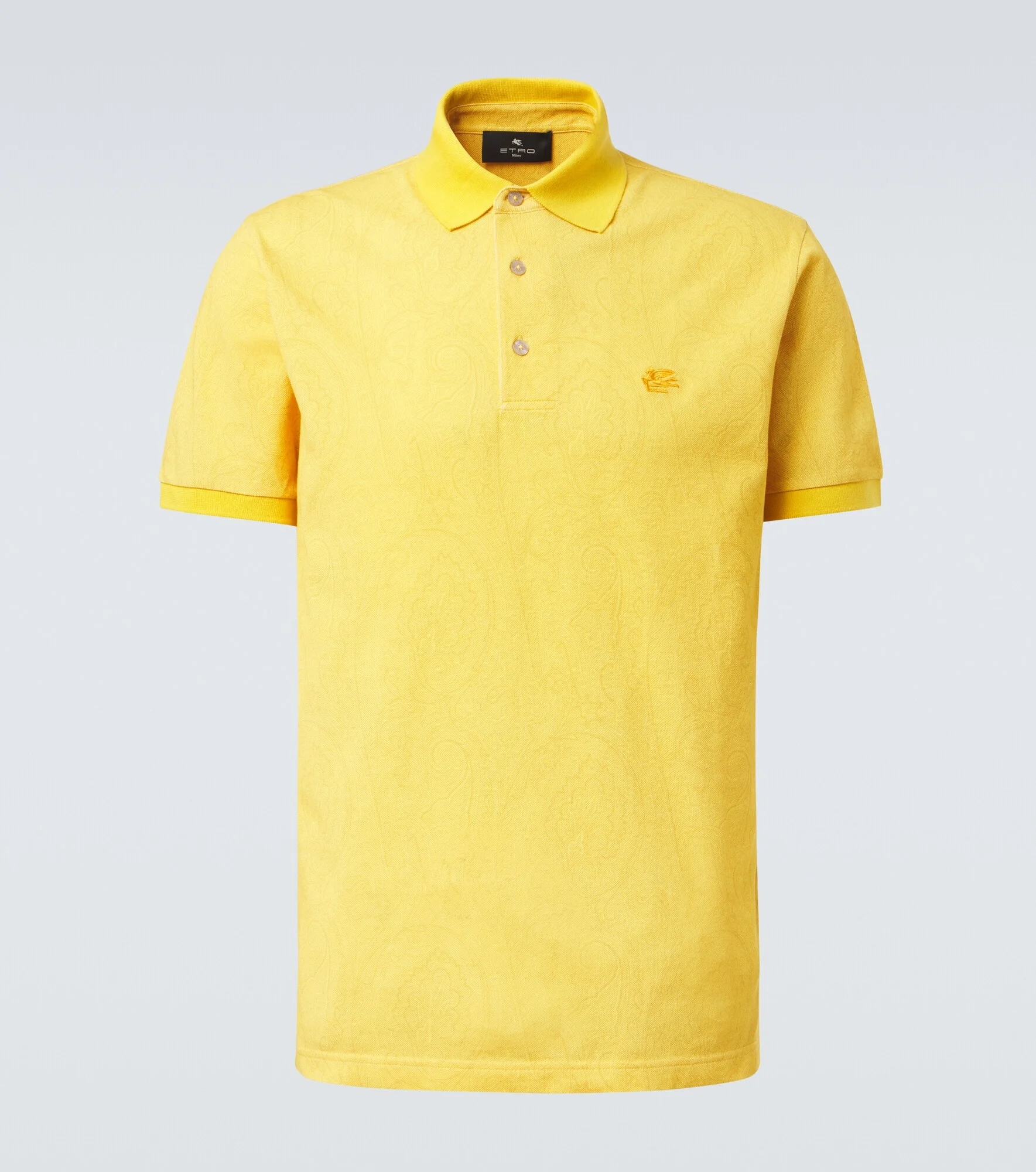 Paisley cotton piqué polo shirt - 1