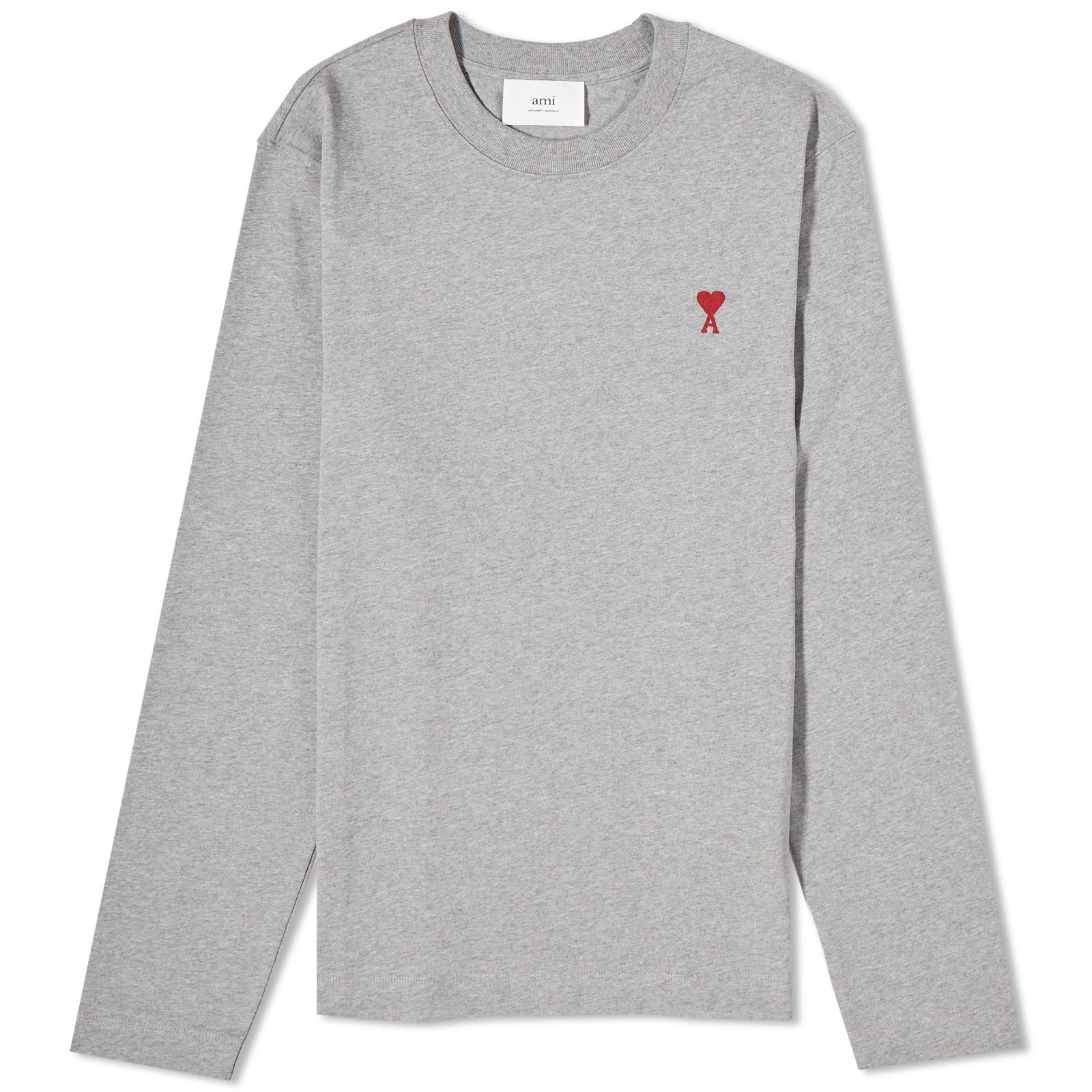 Tシャツ・カットソー AMI PARIS Long sleeve t-shirts AMI Paris Men's Long Sleeve Small A Heart T-Shirt in Black AMI