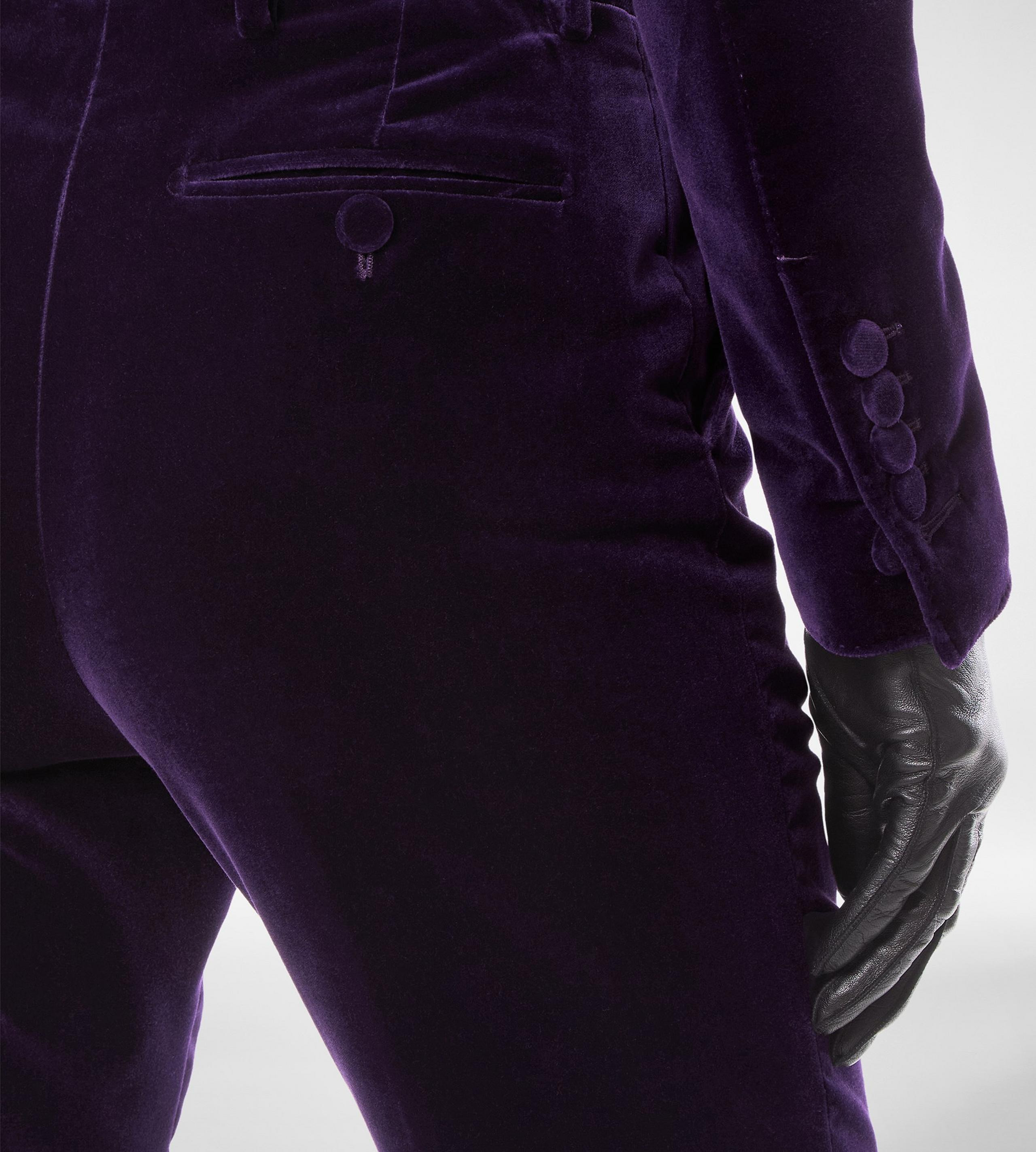 COTTON VELVET TAILORED STRAIGHT PANTS - 2