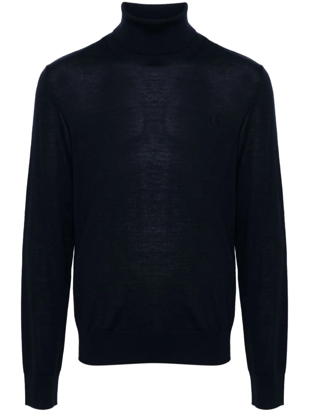logo-embroidered roll-neck jumper - 1