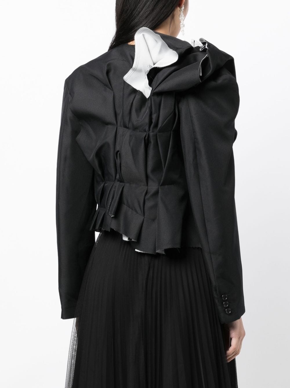 asymmetric layered-detail jacket - 4