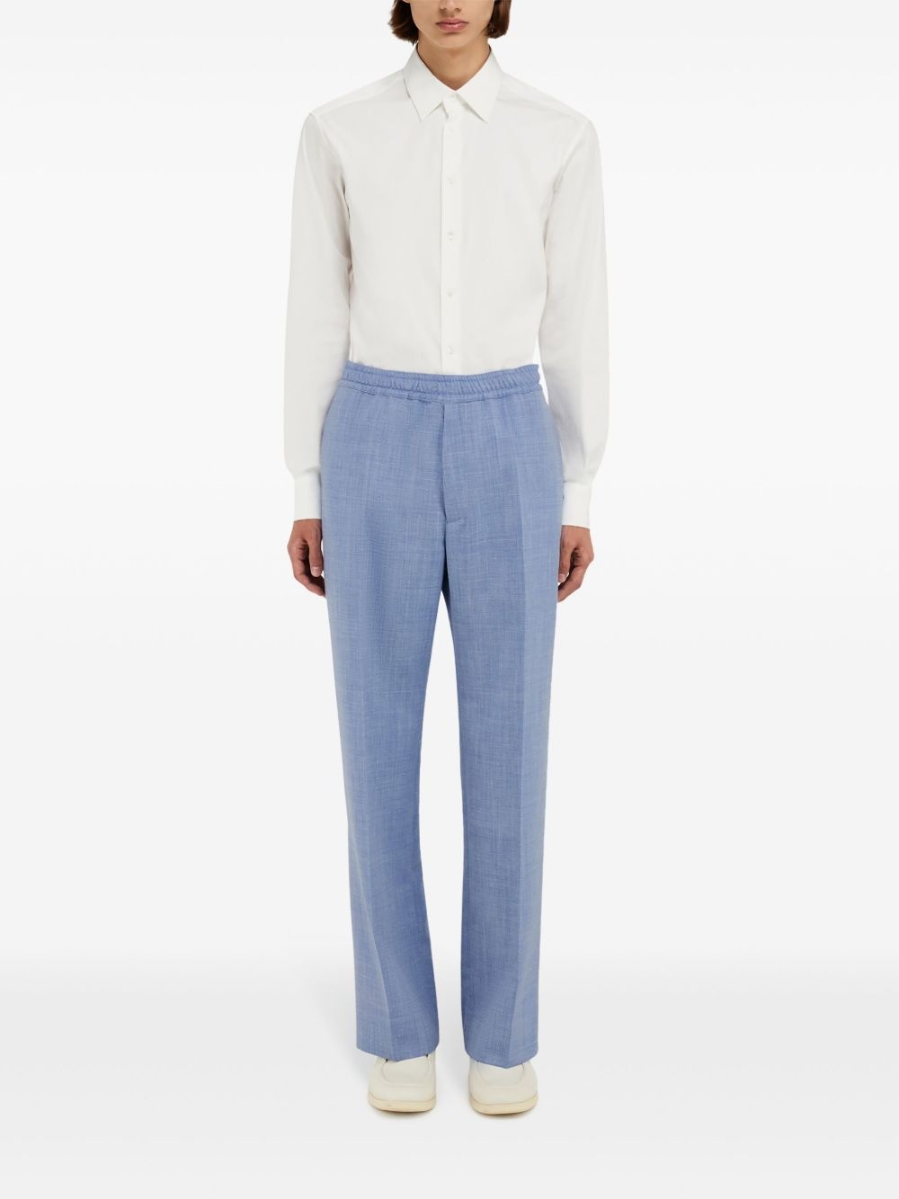 mélange-effect trousers - 2