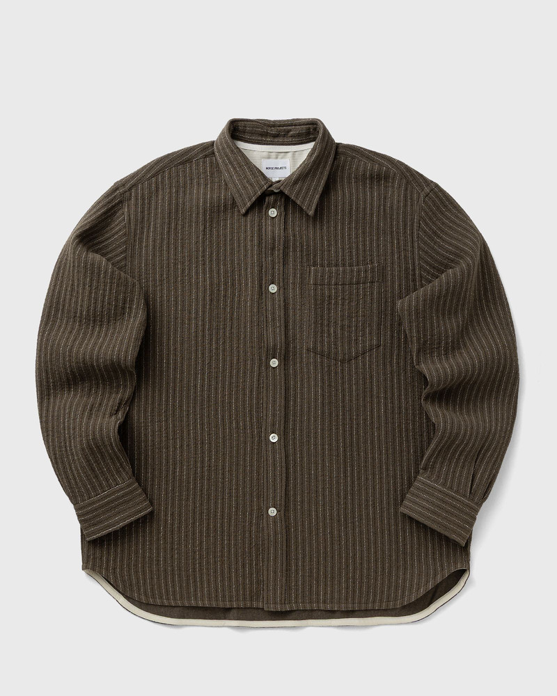 Mo Oversized Wool Stripe Shirt 1
