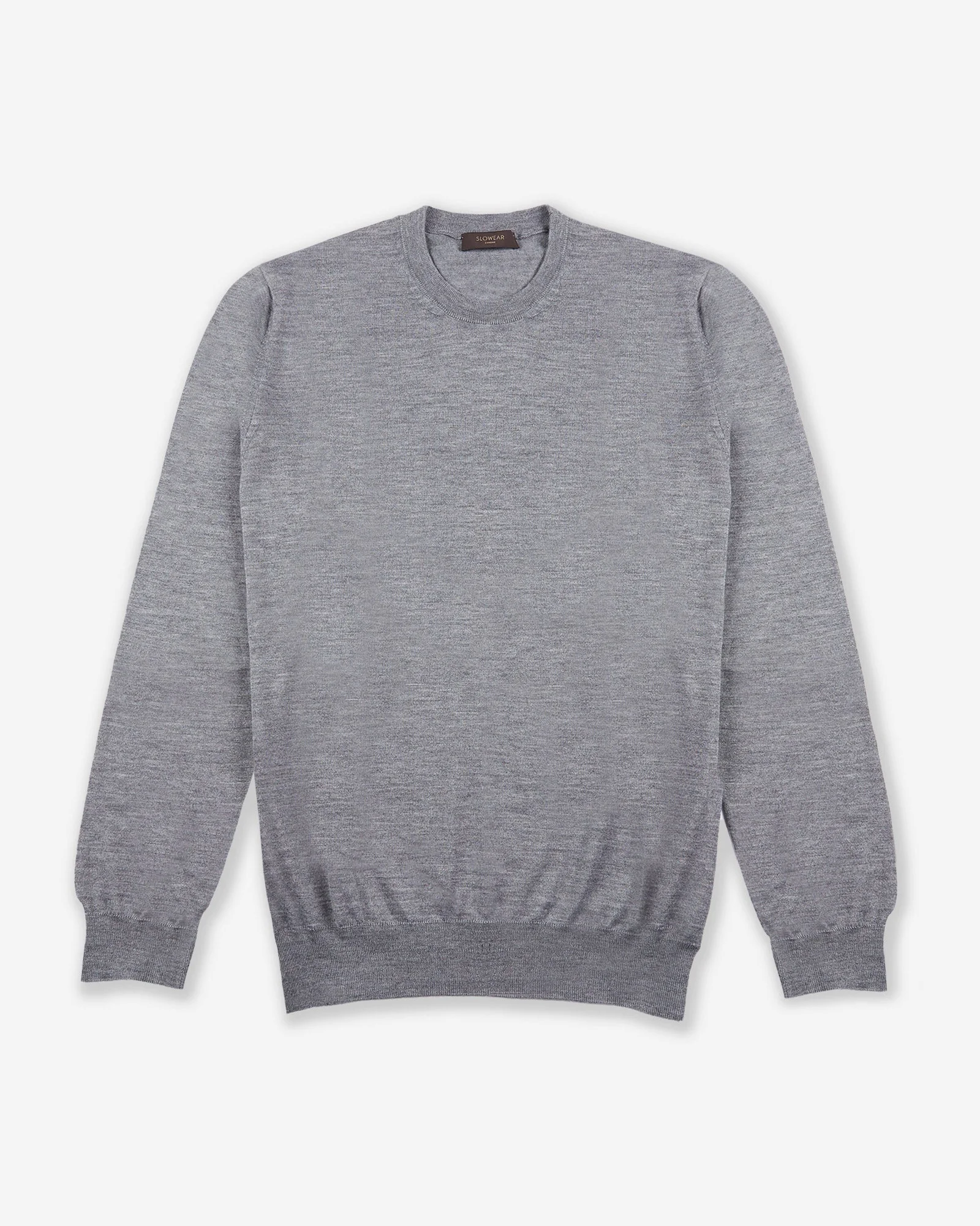 Cashmere and silk slim fit crewneck sweater - 1