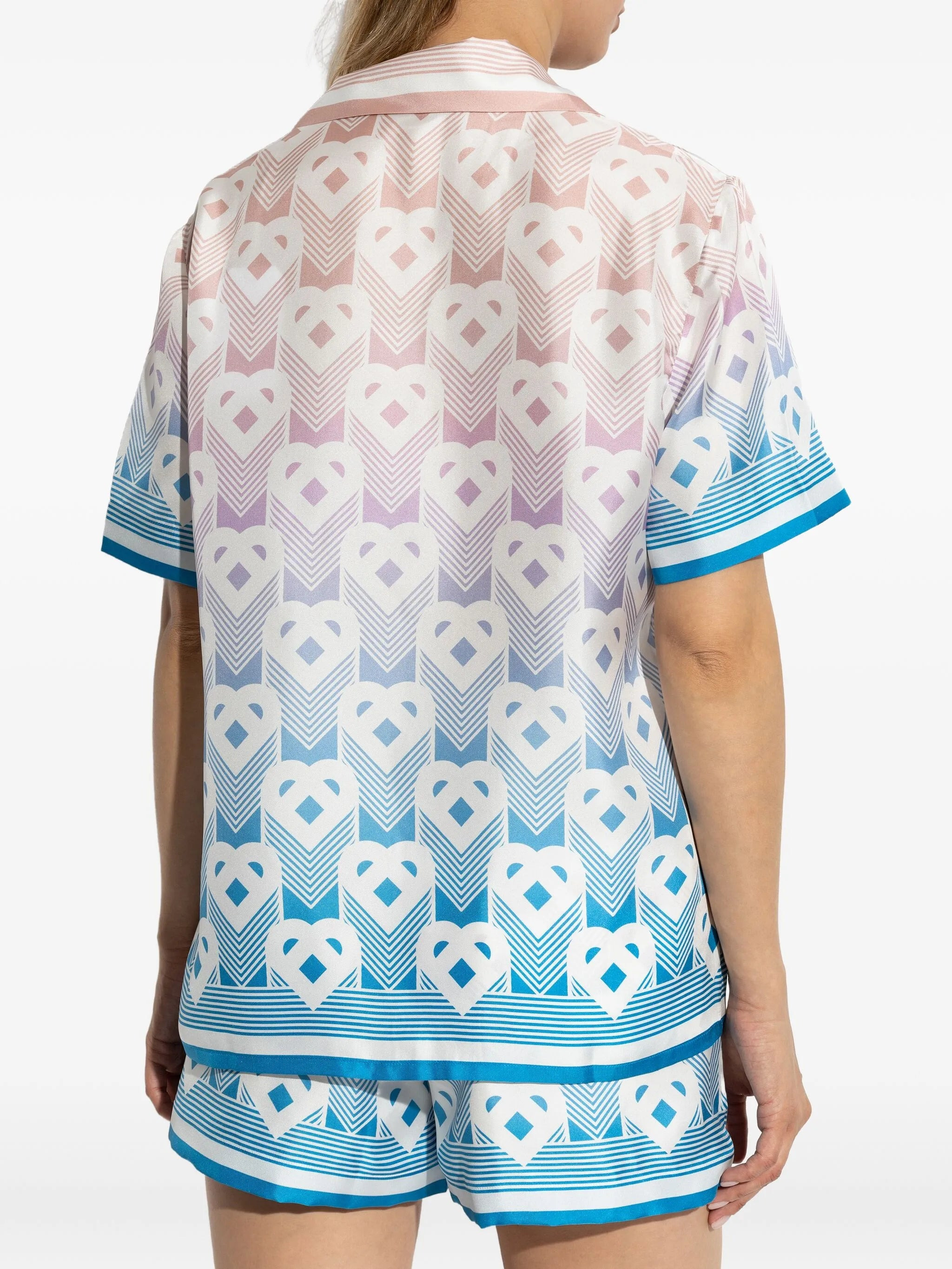 Casablanca Heart-monogram Silk Shirt - 4