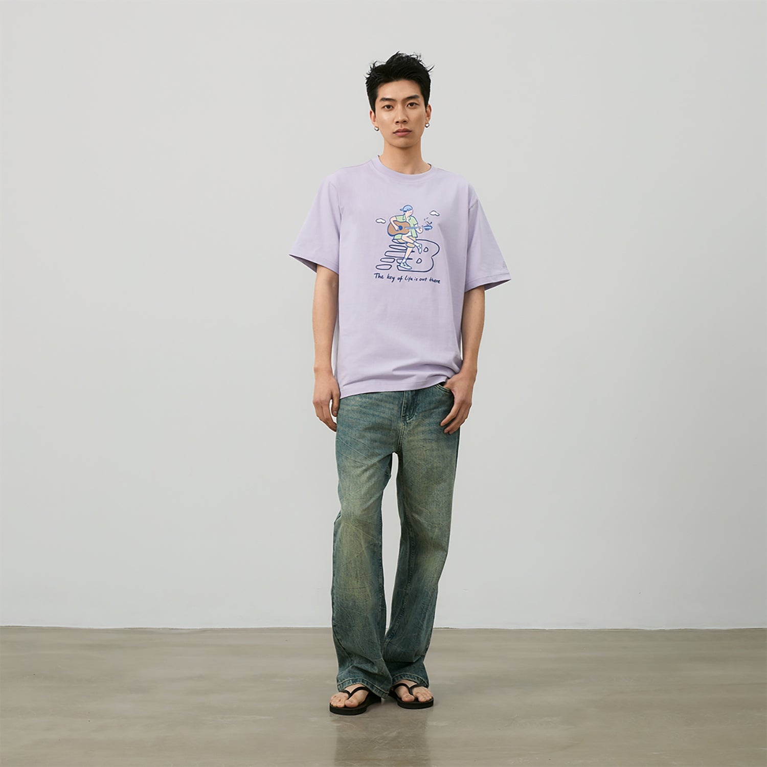 New Balance x PK Guitar Graphic T-Shirt 'Light Purple' NEE26021-DV - 5