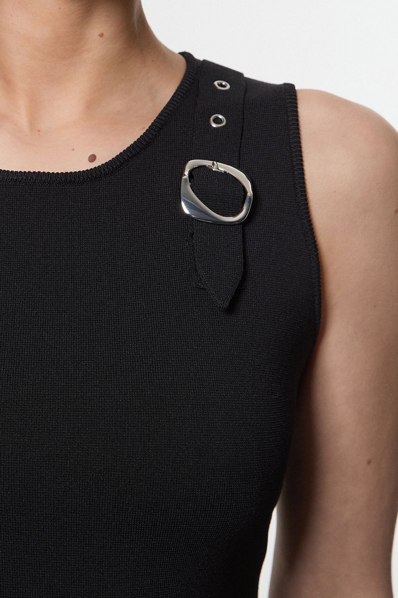 KAREN MILLEN Buckle Trim Knitted Top outlook