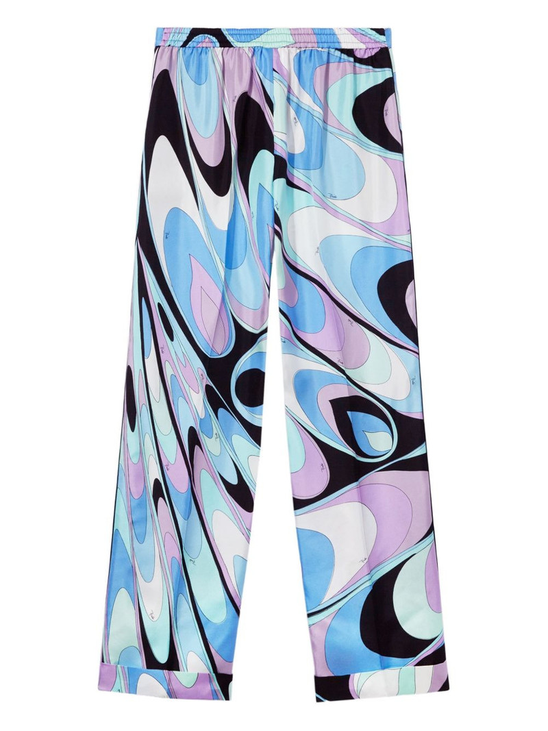 PUCCI onde-print silk-twill trousers outlook