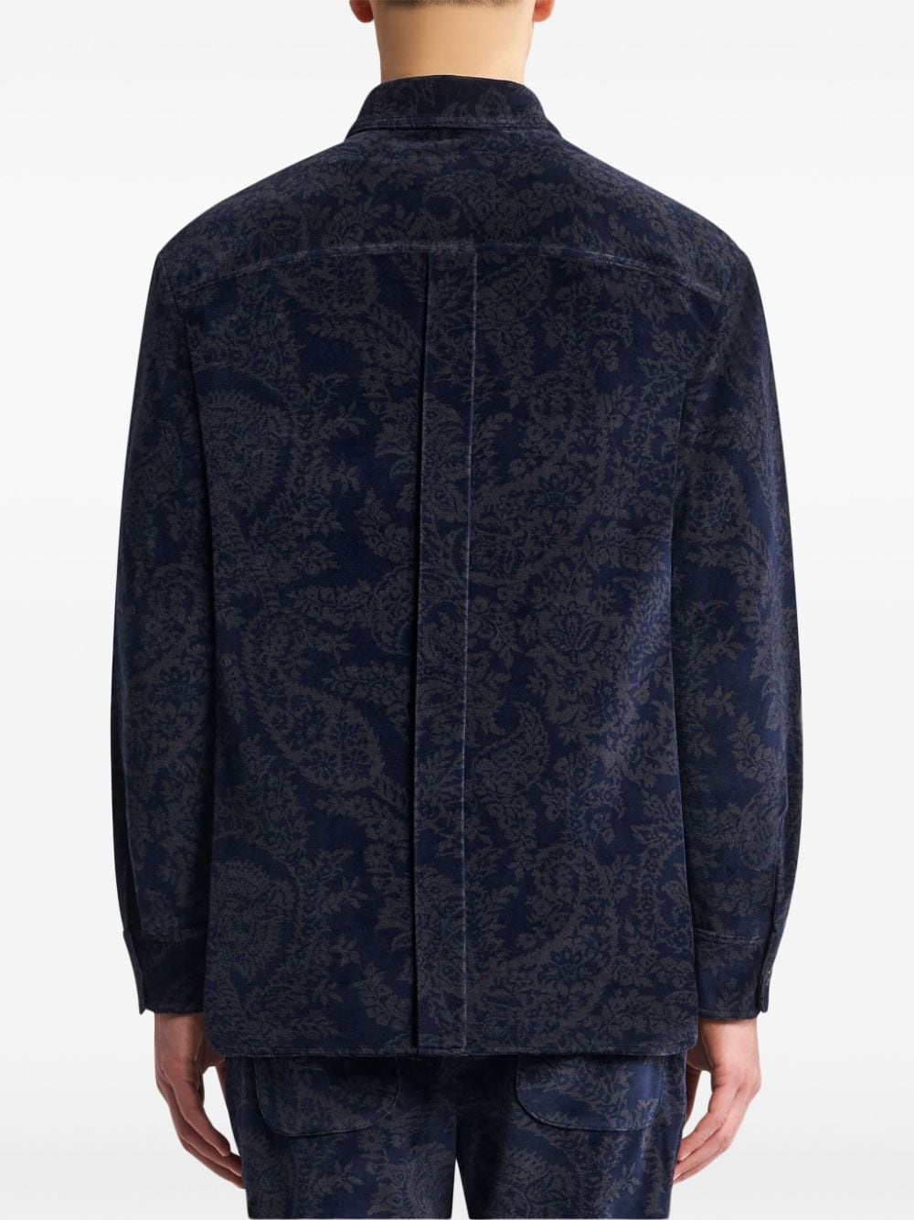 jacquard chenille overshirt - 4