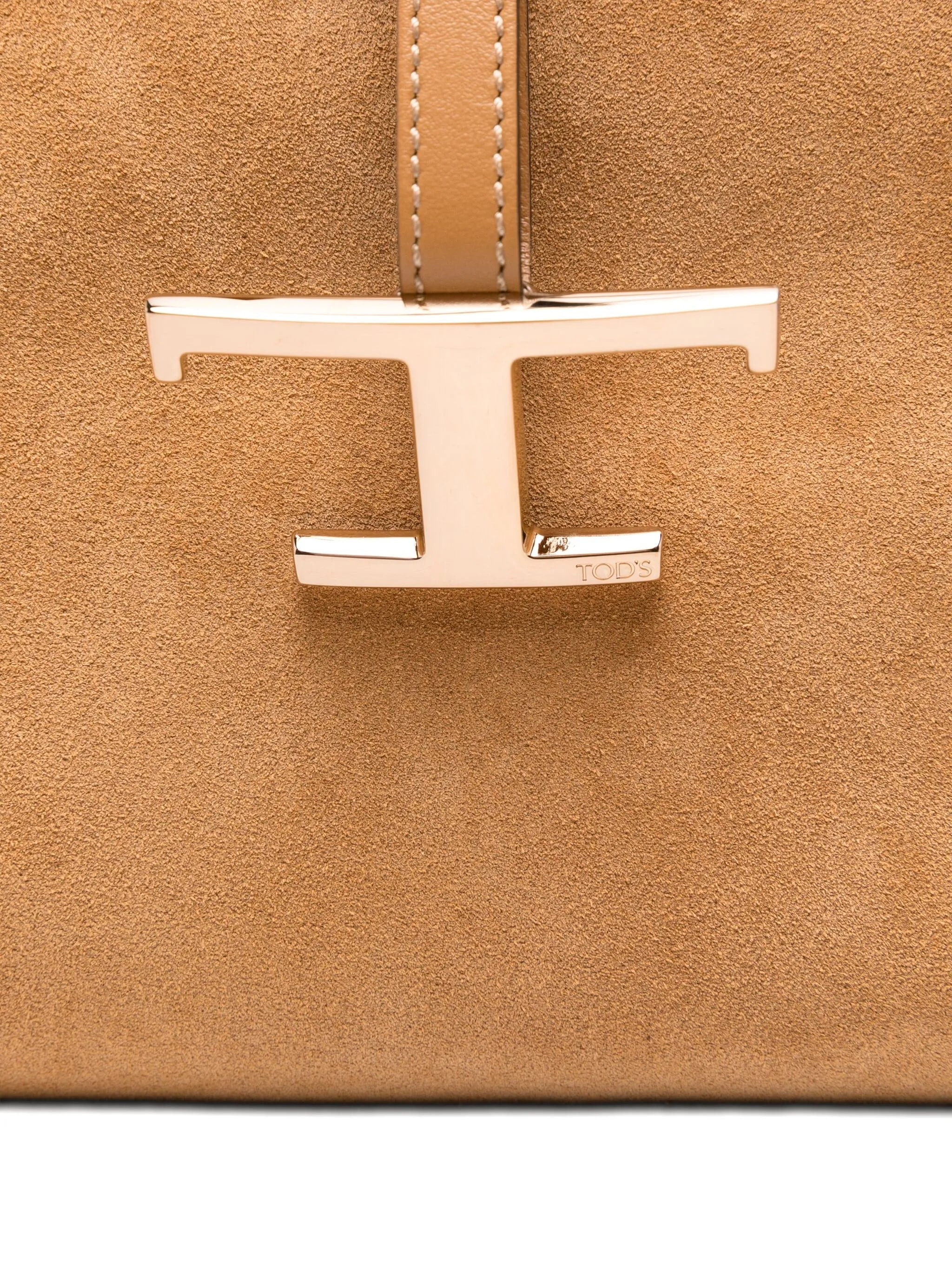 Tod's Timeless Suede T-buckle Shoulder Bag - 4