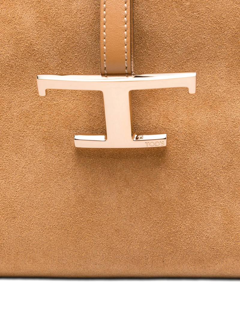 Tod's Timeless Suede T-buckle Shoulder Bag 4