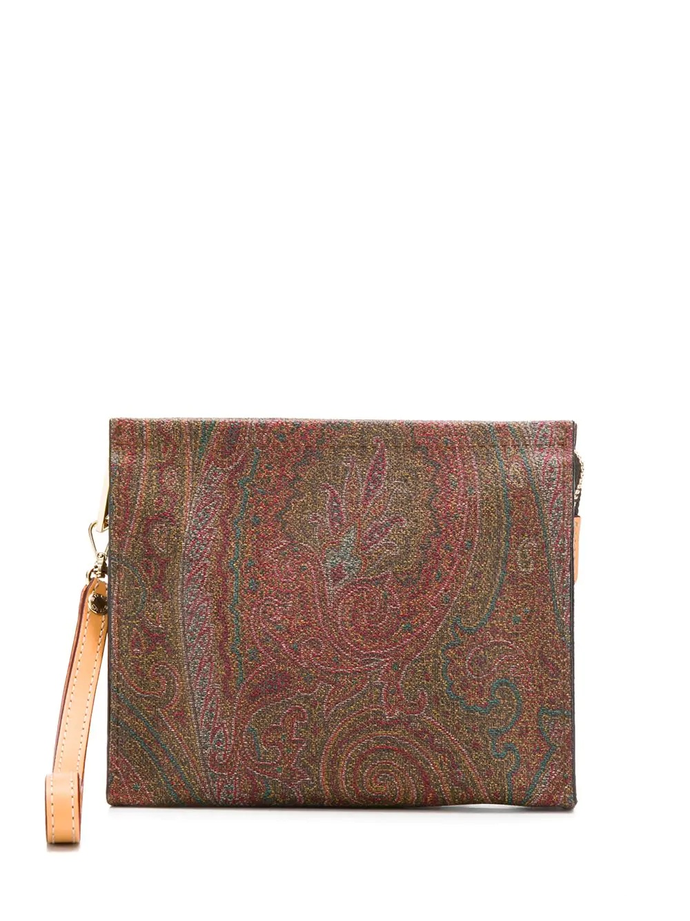 paisley print clutch - 1