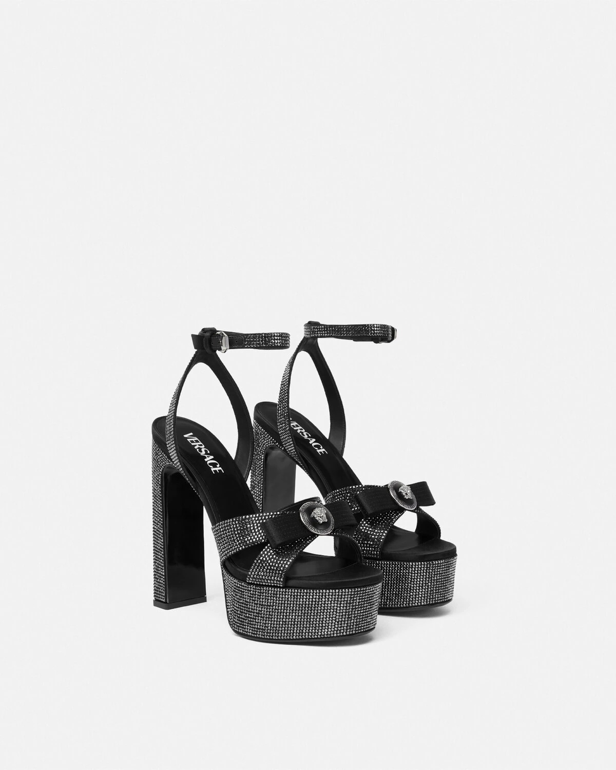 Crystal Gianni Ribbon Sandals 140 mm - 2