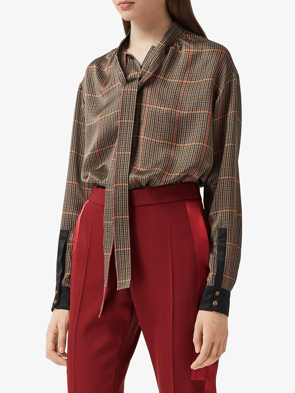 high-waisted side stripe trousers - 3