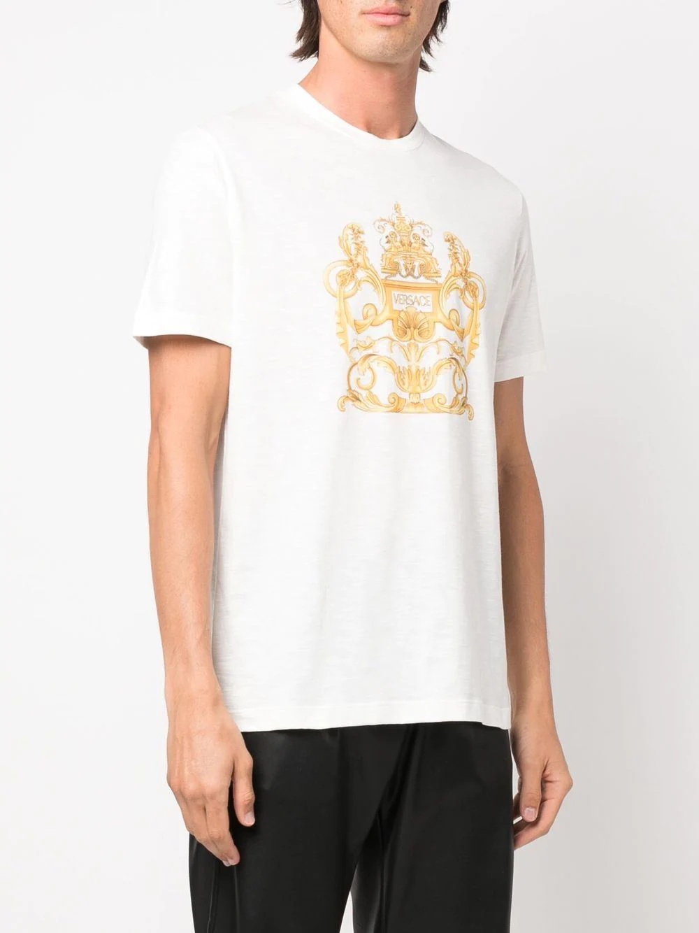 baroque-pattern print T-shirt - 3