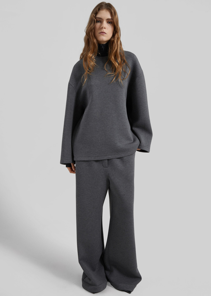Mirca Neoprene Elastic Pants - Dark Grey 4