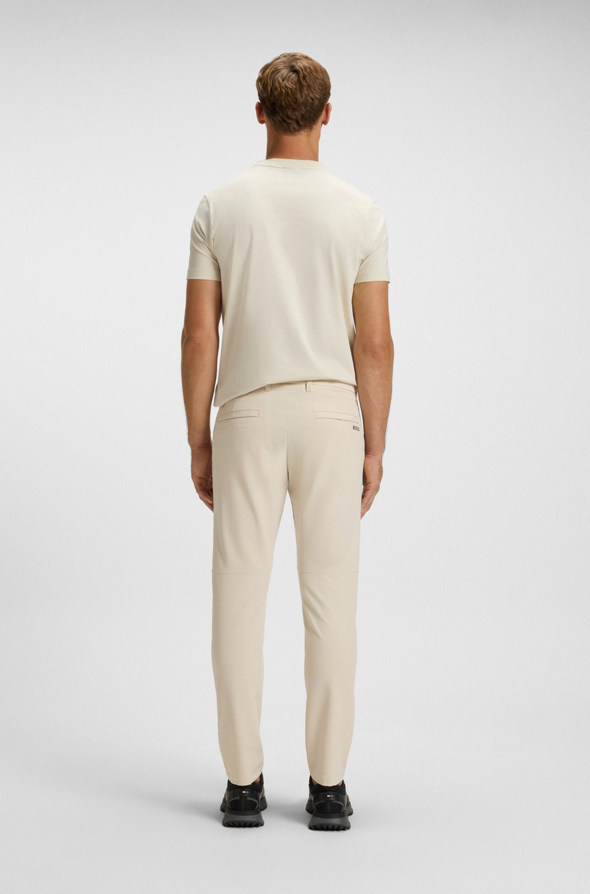 SLIM-FIT PANTS IN WATER-REPELLENT STRETCH FABRIC - 4