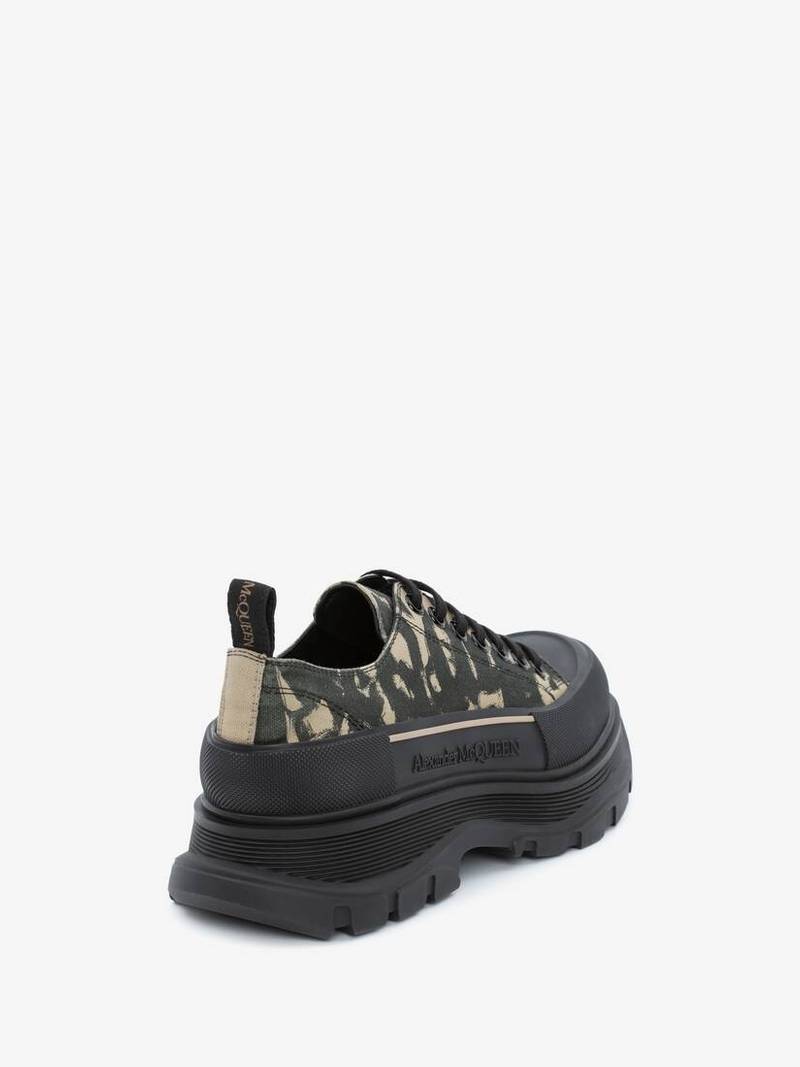 Alexander McQueen Mcqueen Graffiti Tread Slick Lace-up in Black/beige outlook