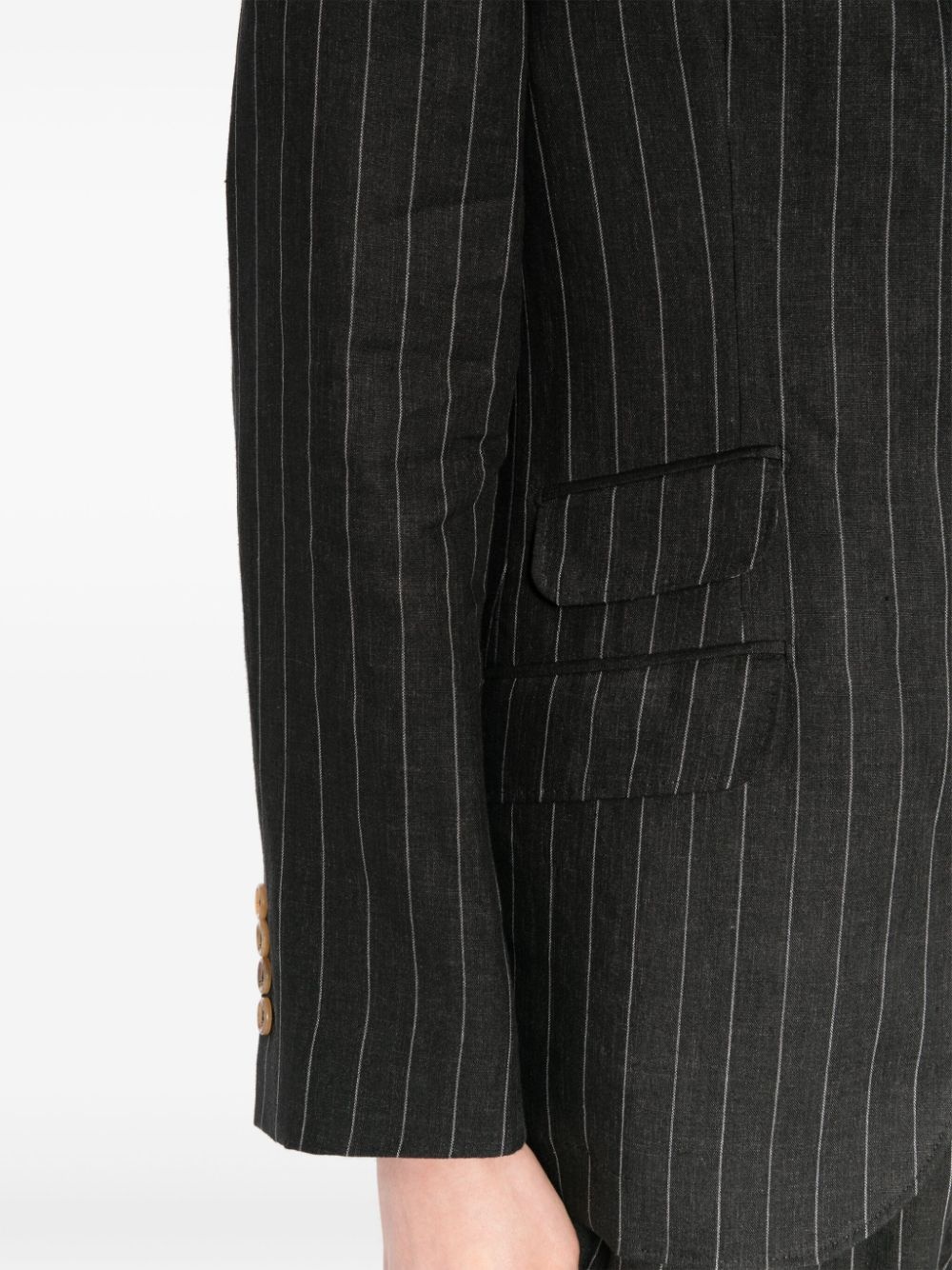 pinstripe virgin wool blazer - 5
