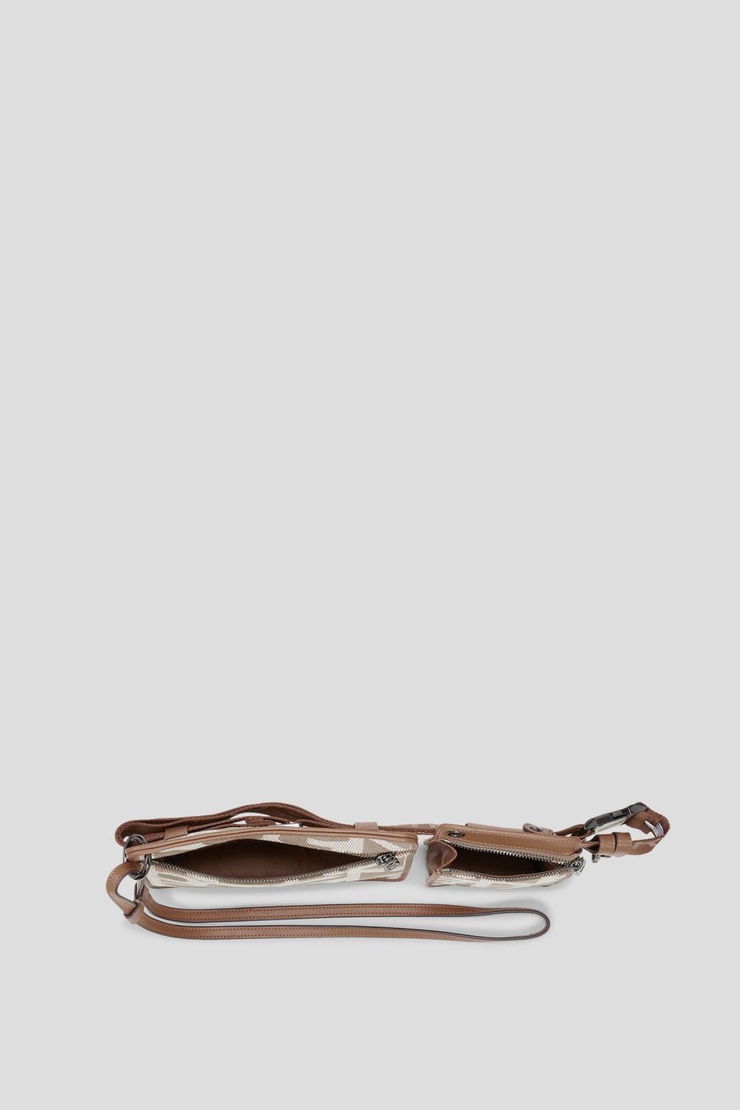 PANY ALISAR MULTIPOCKET BELT BAG IN BEIGE/WHITE - 4