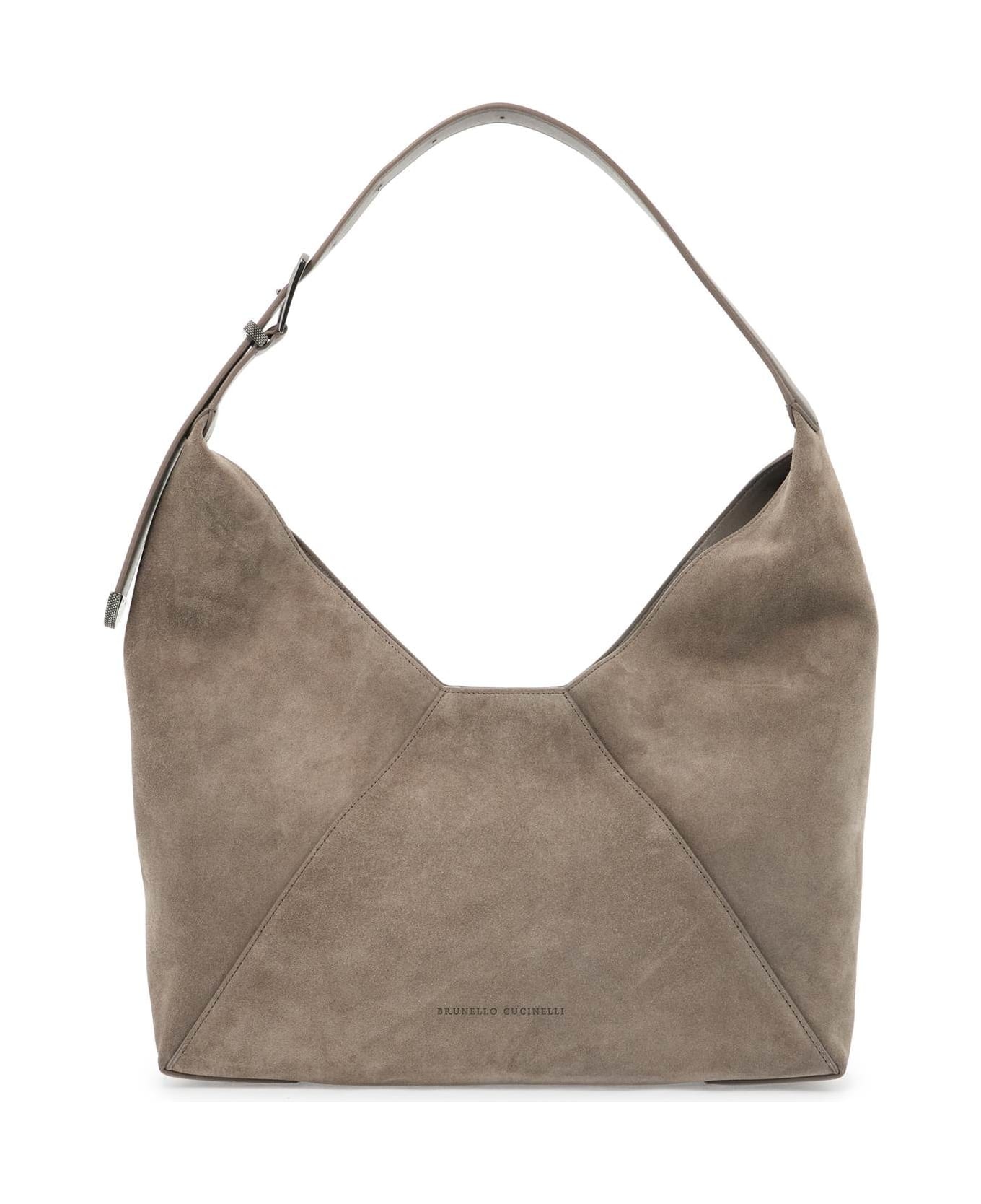 Beige Leather Crossbody Bag - 1