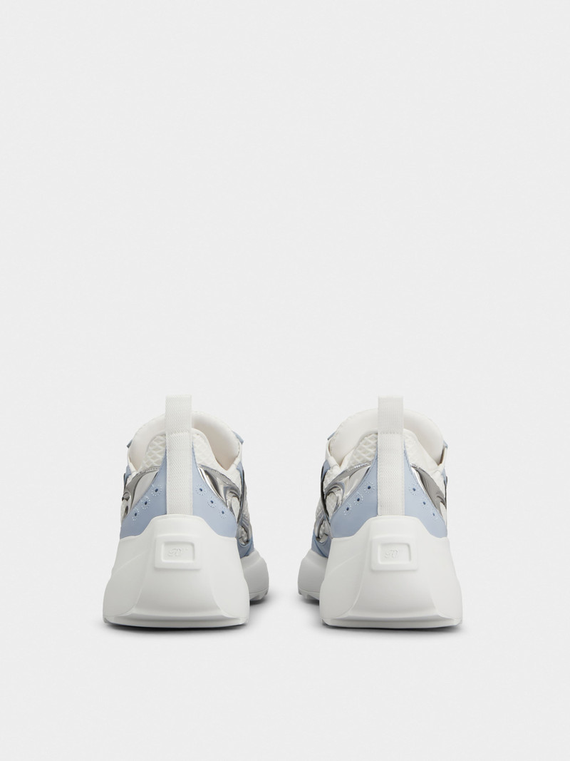 Roger Vivier Viv' on the Run Sneakers in leather and fabric outlook