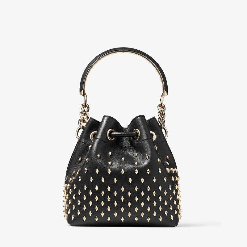 Bon Bon Bucket S
Black Smooth Calf Leather Bucket Bag with Studs 6