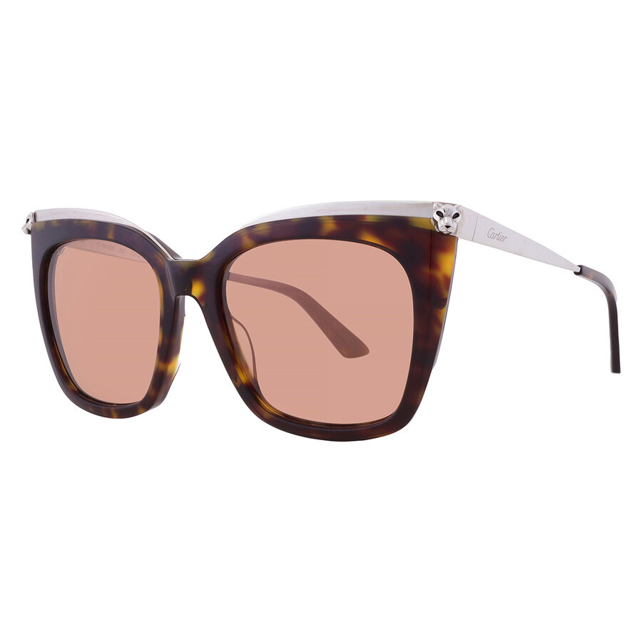 Cartier Panthere de Cartier Violet Cat Eye Ladies Sunglasses CT0030S 002 53 - 2