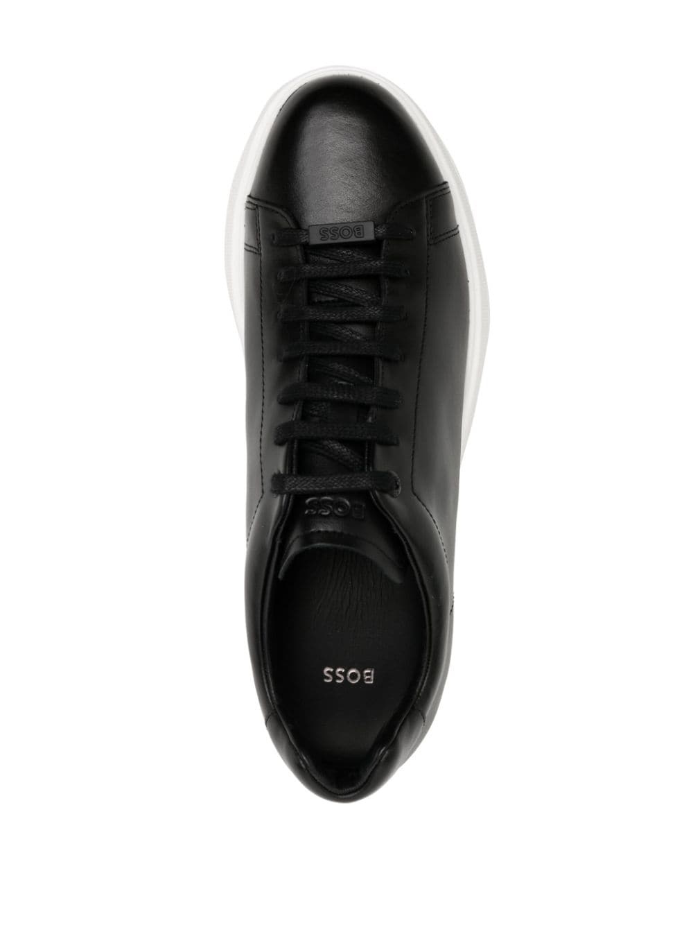 lace-up leather sneakers - 4