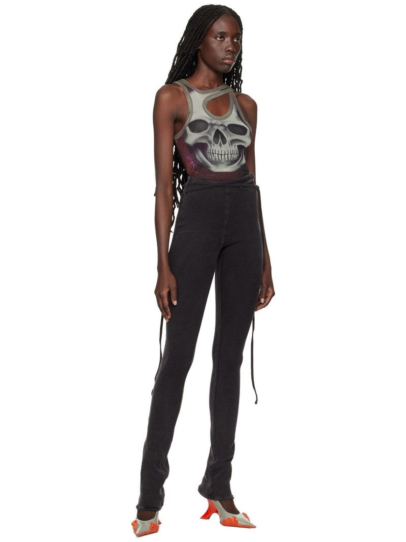 Khaki Printed Tank Top 4