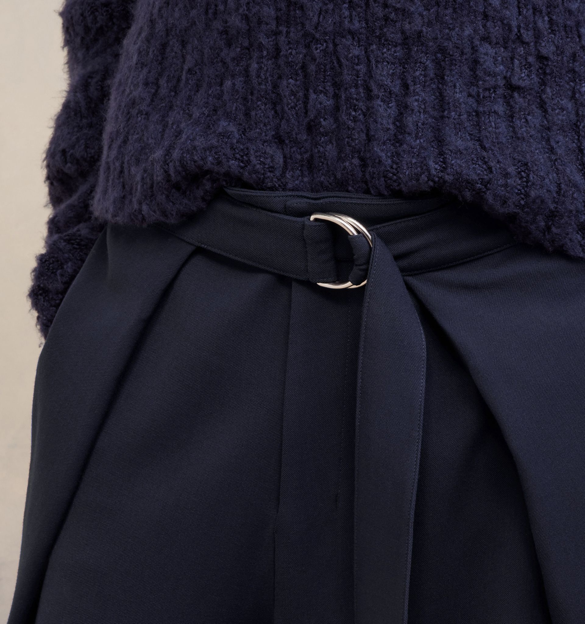 Wide Fit Trousers With Front Panels - 7