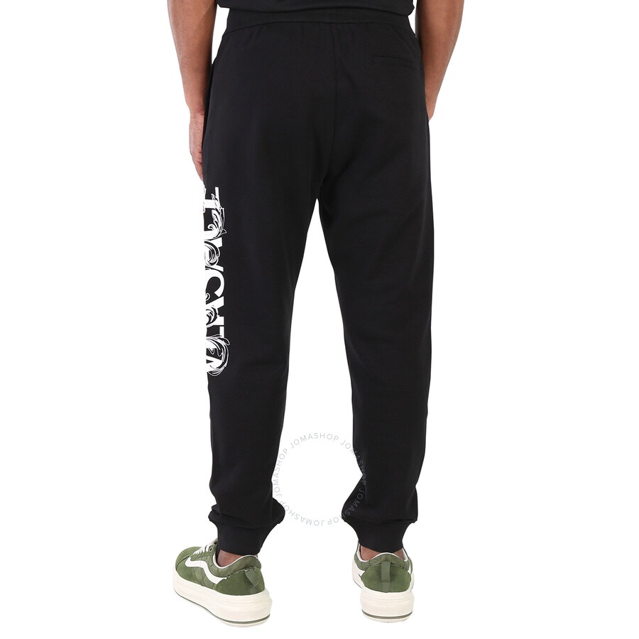 Versace Men's Black Logo Jersey Sweatpants - 6