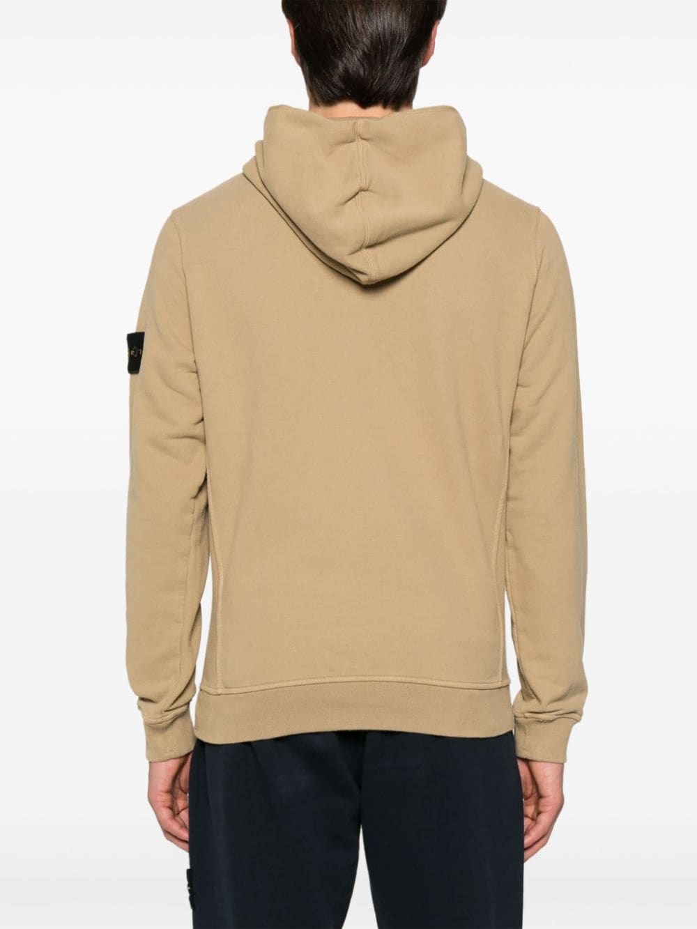 Compass-badge cotton hoodie - 4
