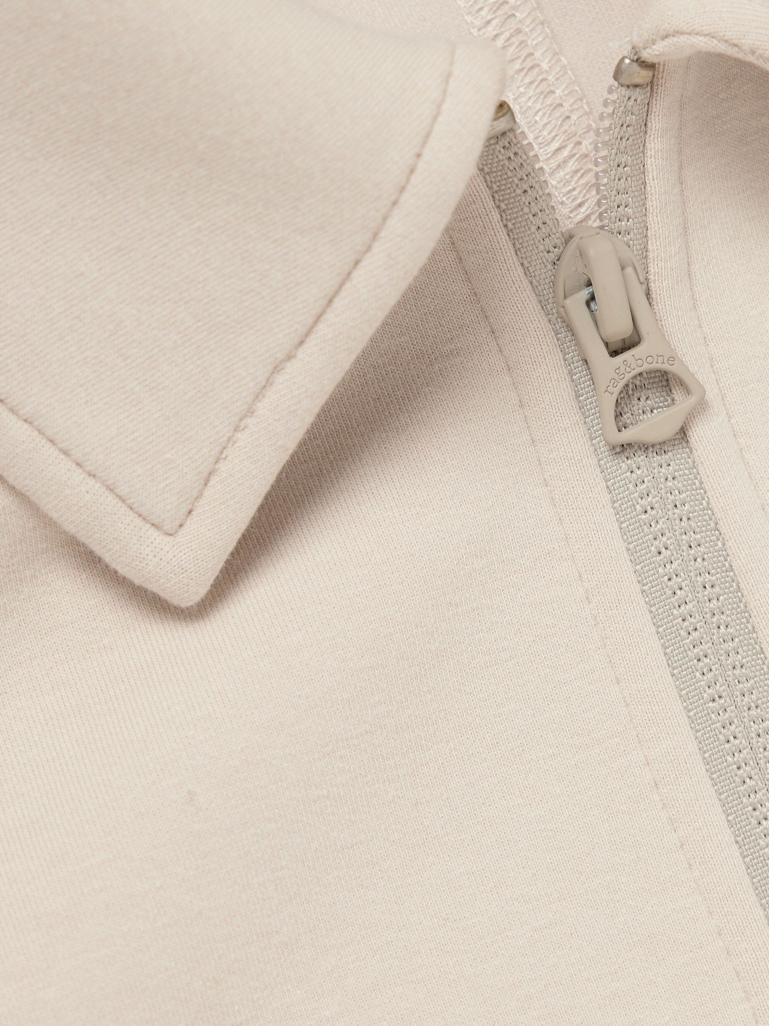 Melrose Cotton-Blend Ponte Track Jacket Beige - 4