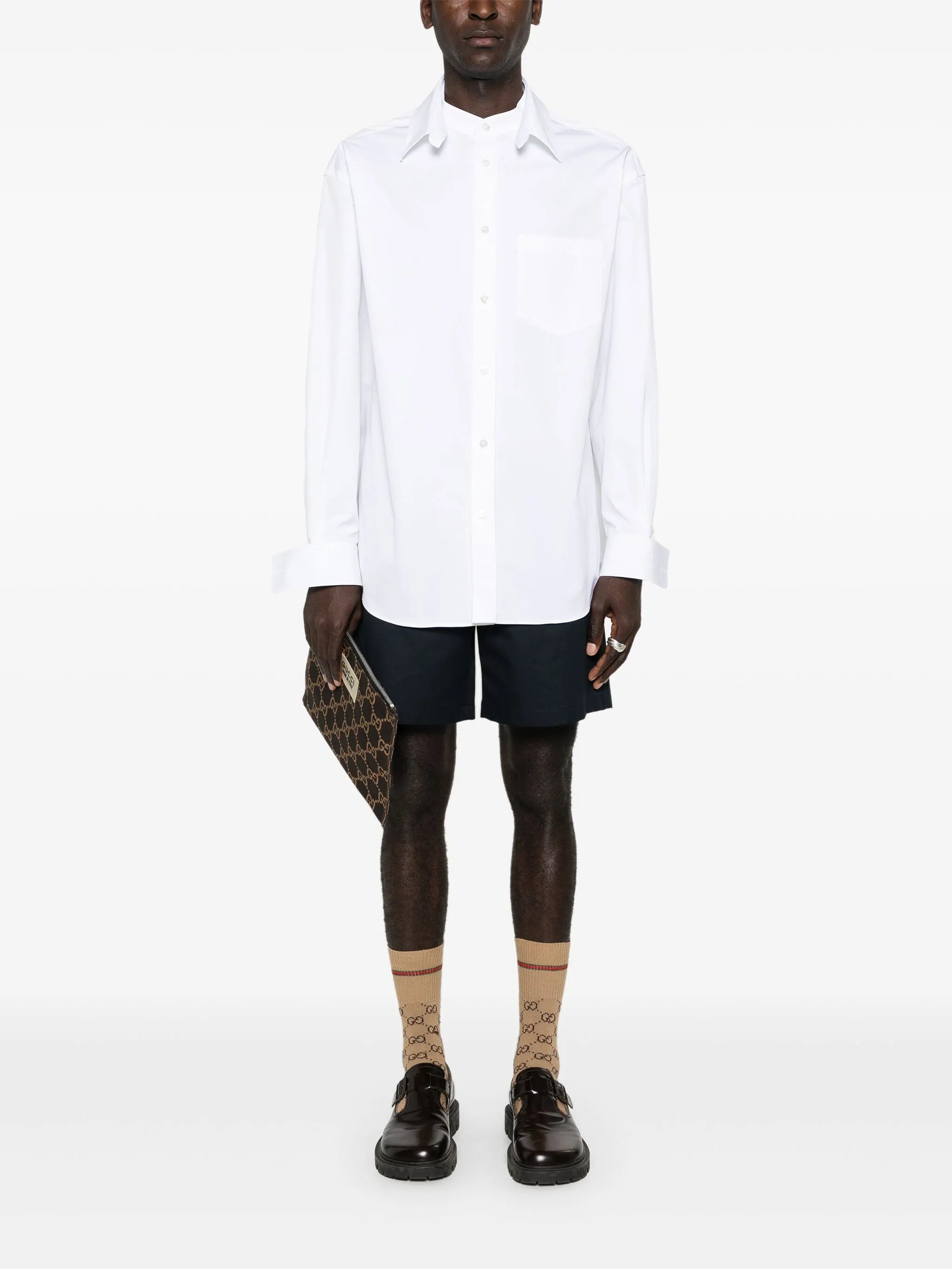 Logo-embossed Cotton Shirt - 2