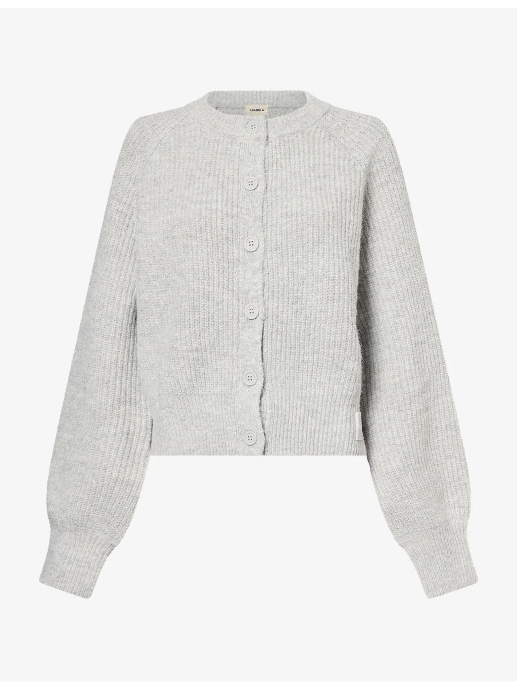 Round-Neck Button Up Knit Cardigan - 1
