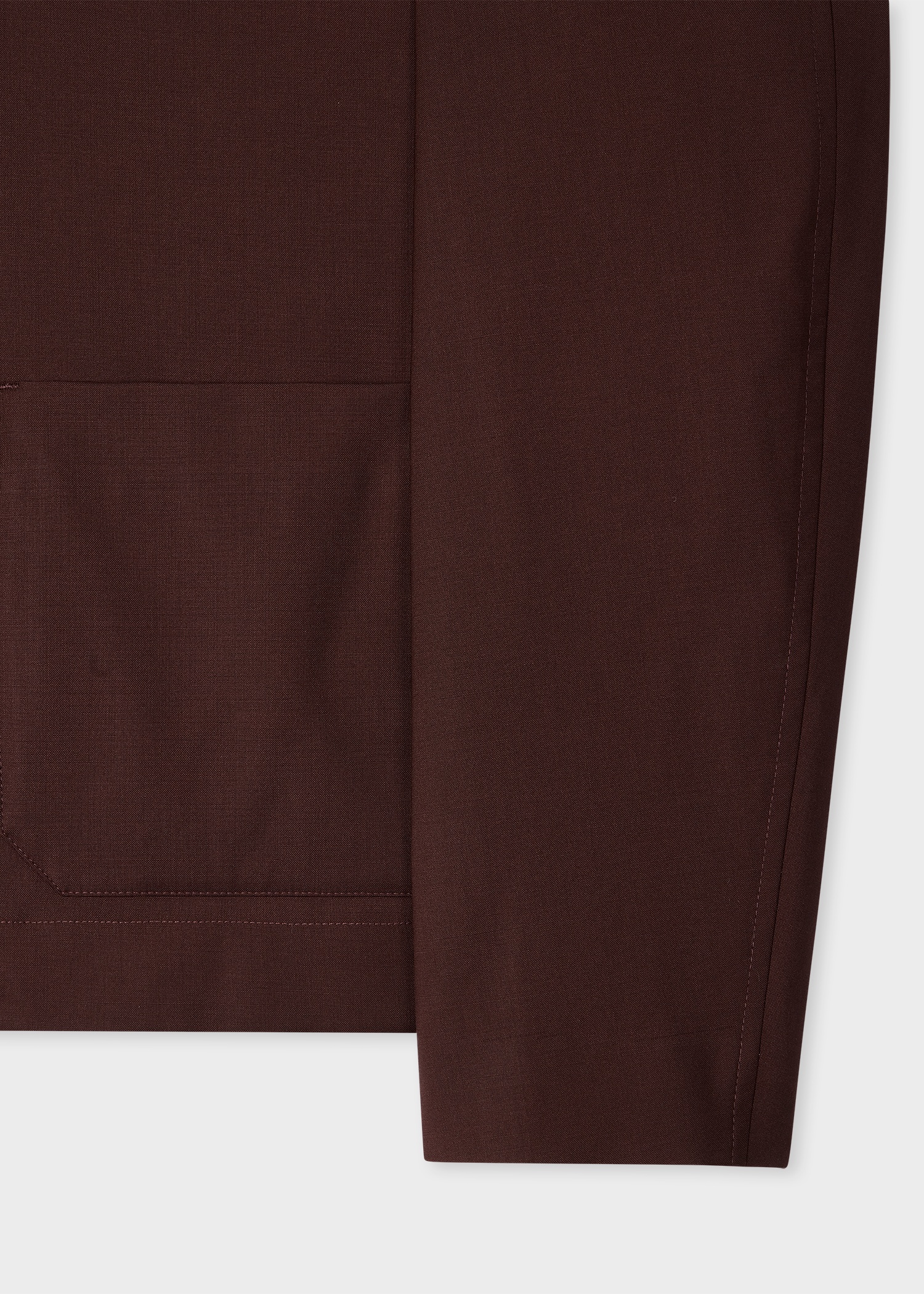 Burgundy 'Storm System' Wool Short Zip Jacket - 3