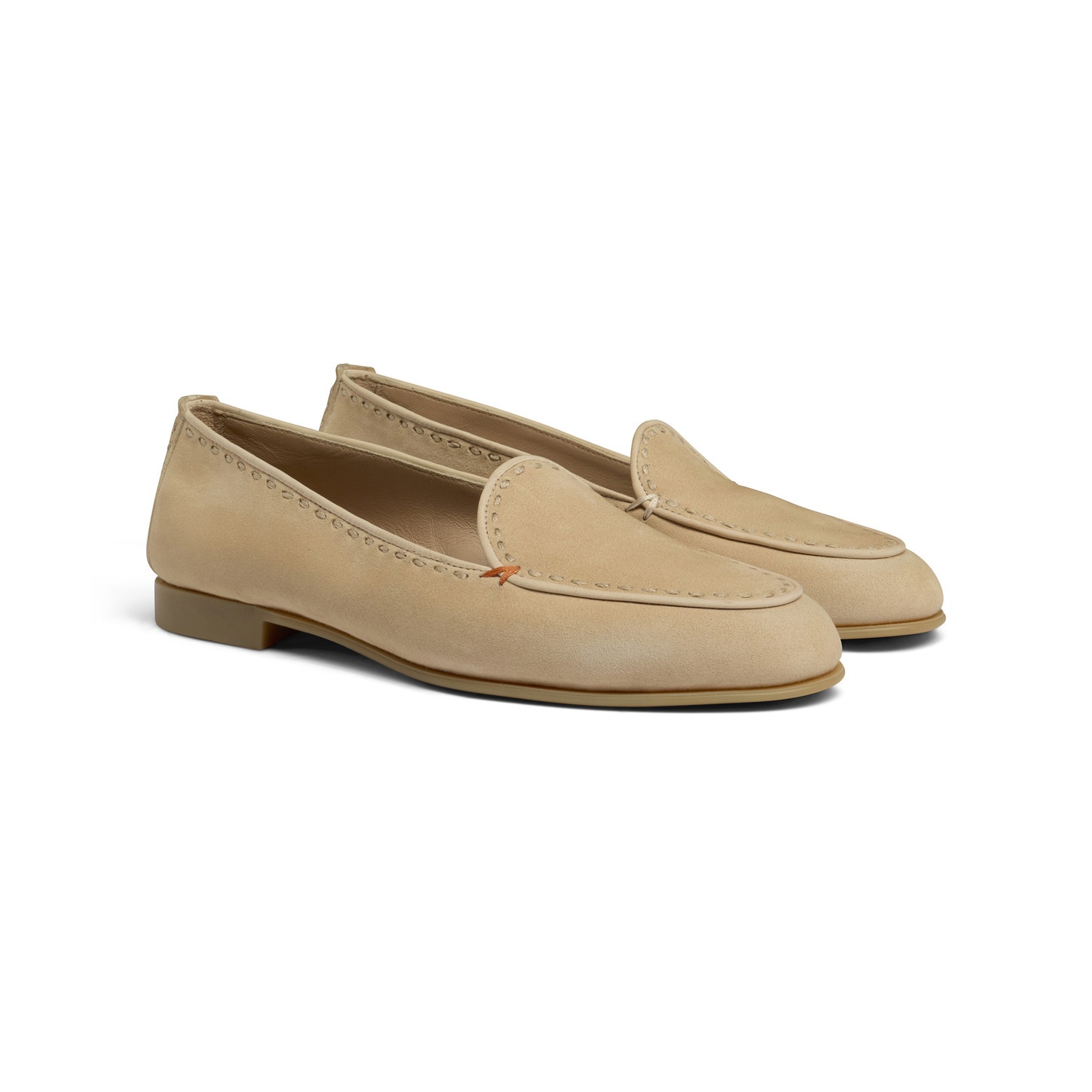 Women's beige suede loafer - 3