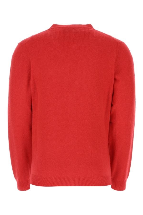 GG Intarsia Cotton Blend Sweater in Red - Gucci