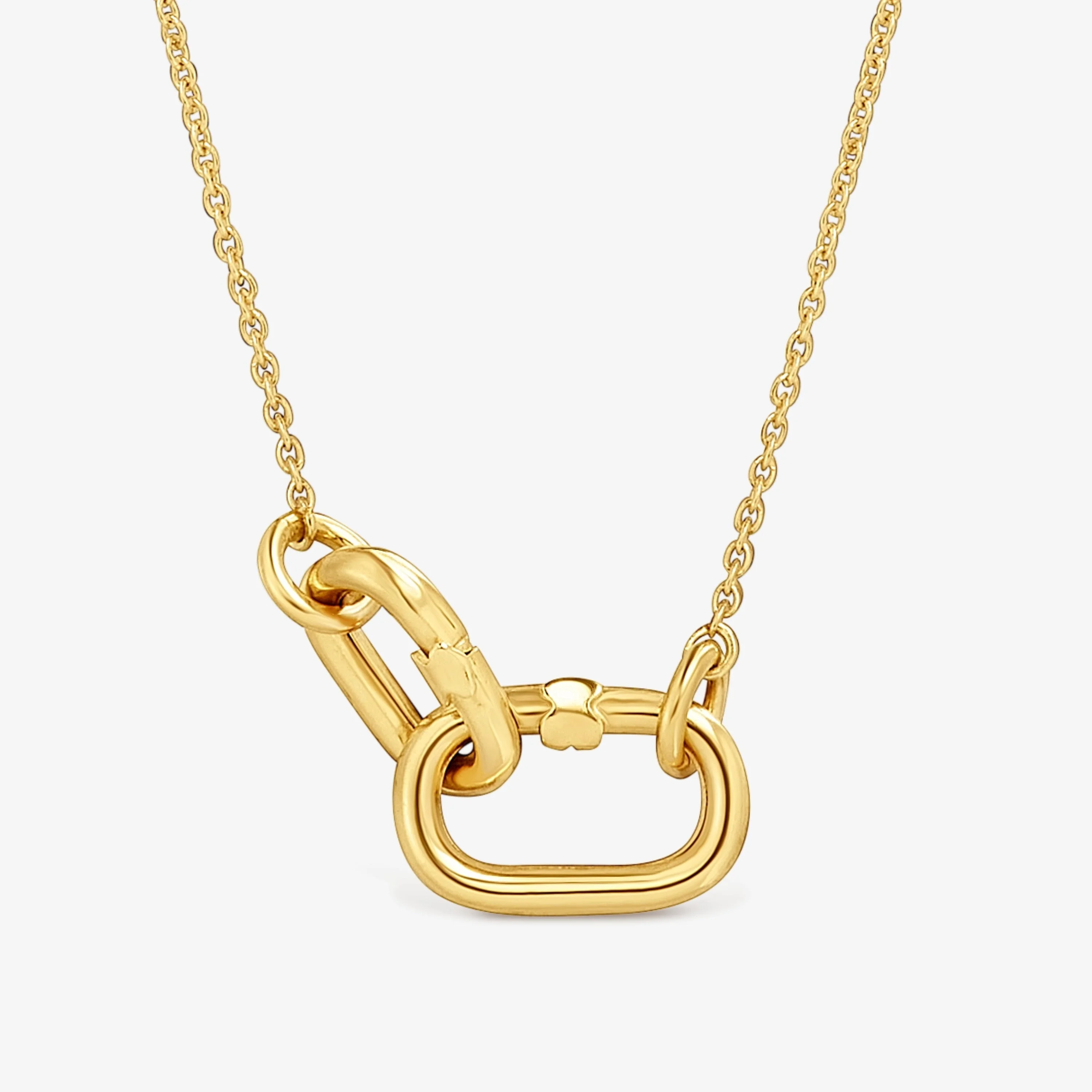 Hold Oval 18K solid gold double Choker - 1