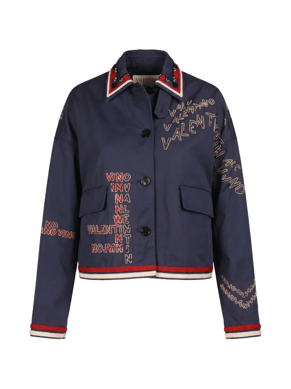 beaded collar jacket - 1