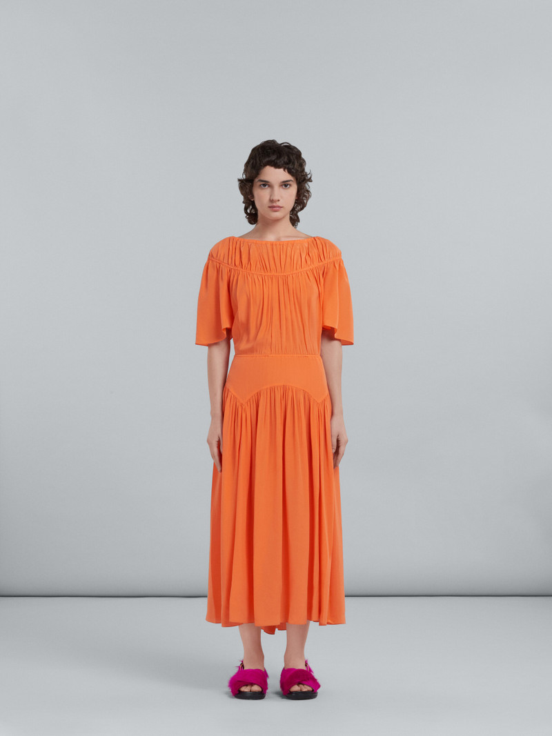 Marni LONG DRESS IN ORANGE SILK outlook