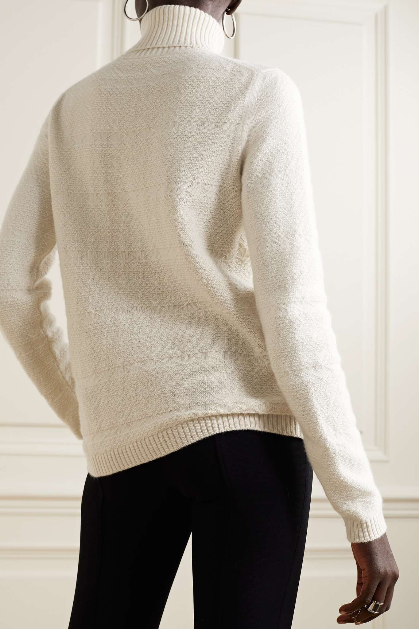 Dolcevita Bernina jacquard-knit cashmere turtleneck sweater - 4