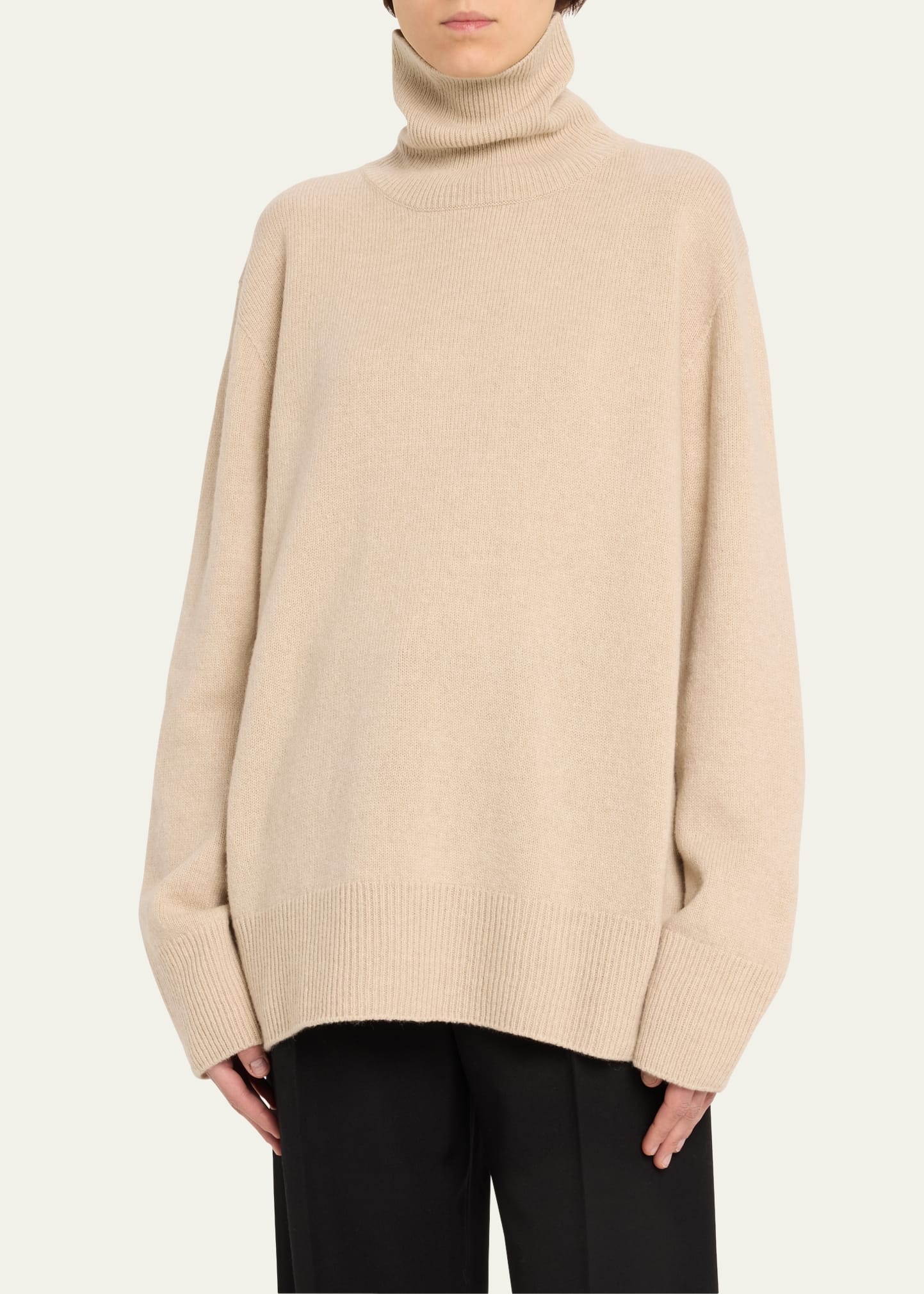 Stepny Wool-Cashmere Turtleneck Top - 4