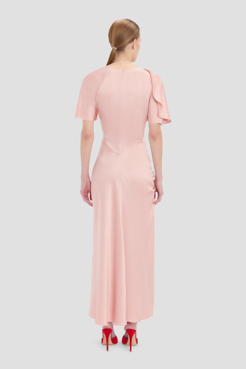 Cap Sleeve Dress In Dusty Pink 5