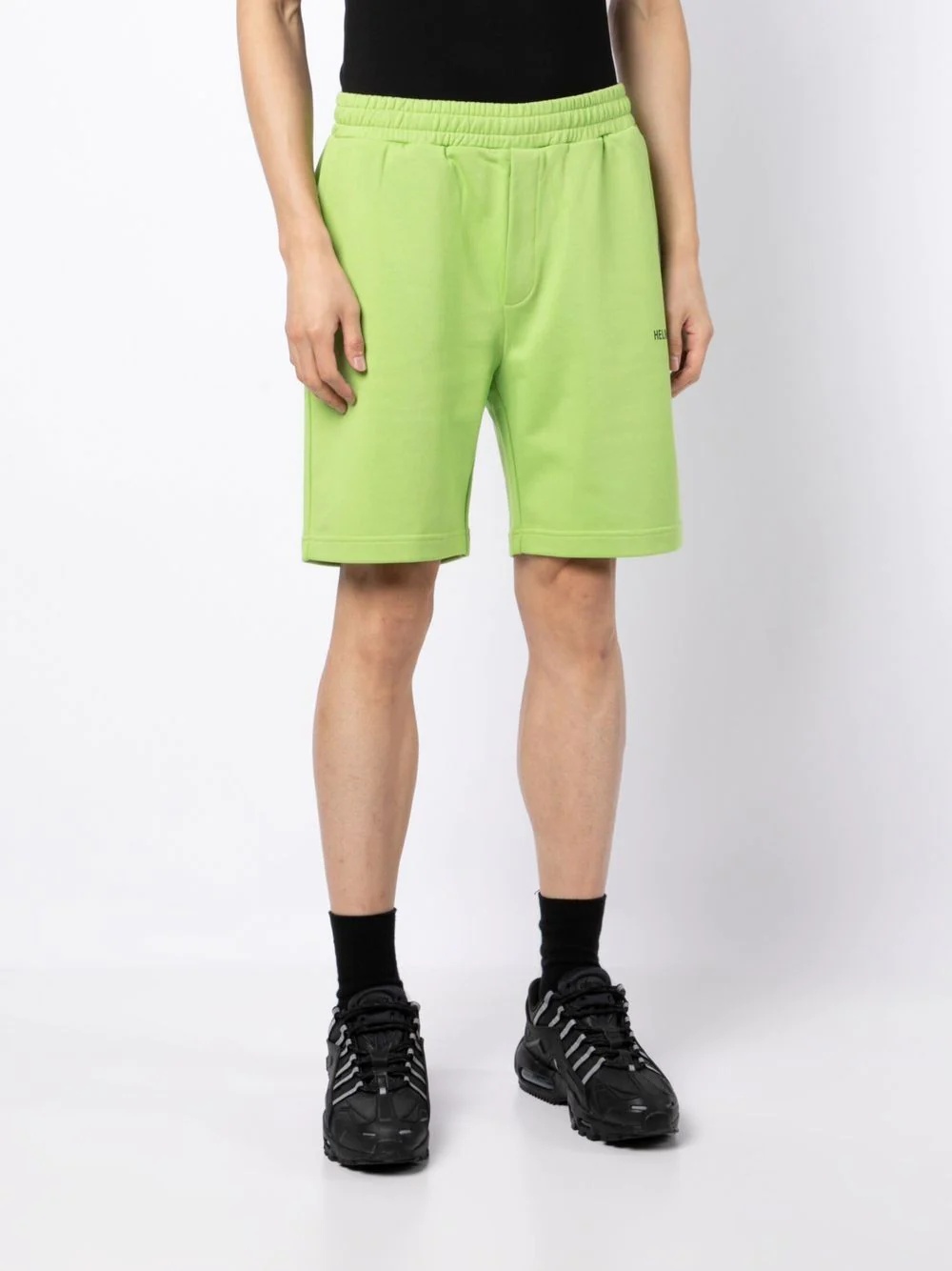 logo-print cotton track shorts - 3