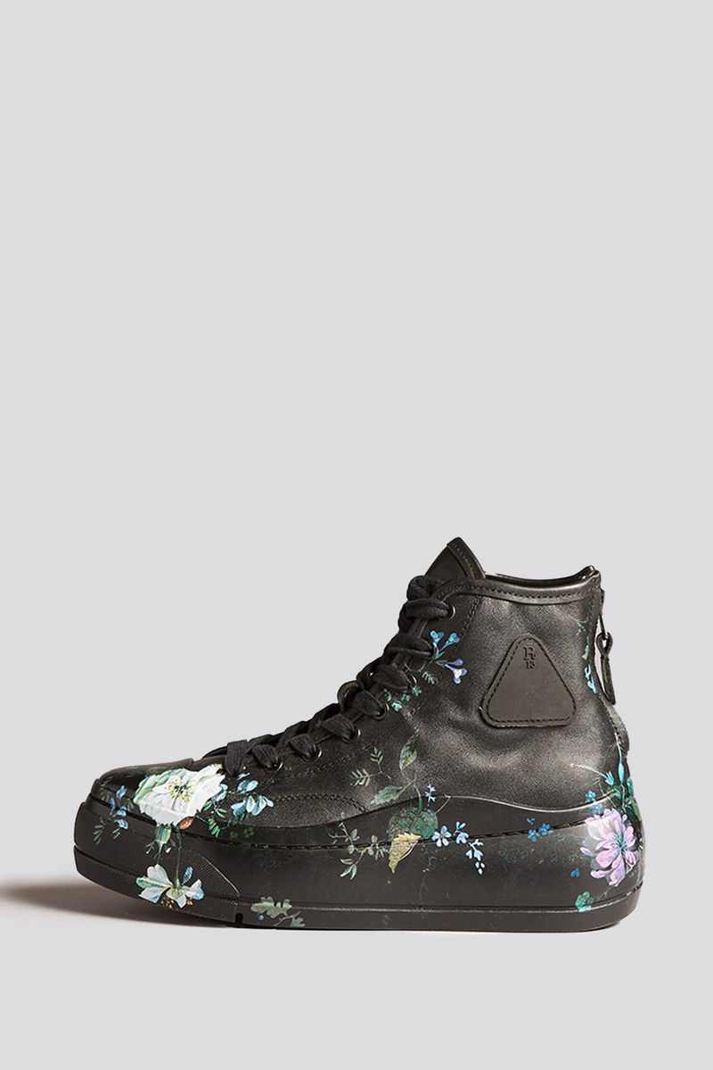 KURT HIGH TOP - BLACKOUT LEATHER FLORAL 1