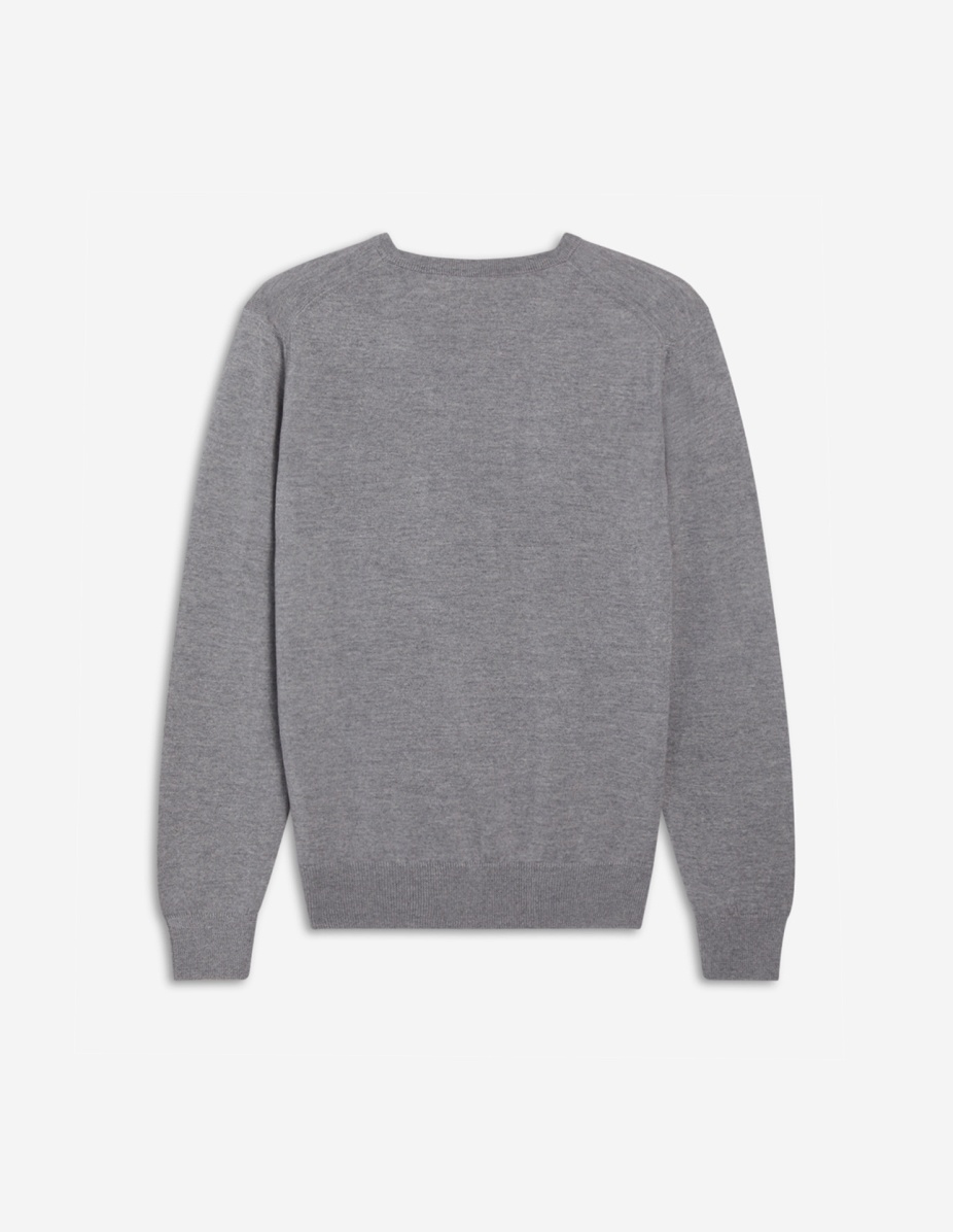 TRICOLOR FOX PATCH CLASSIC R-NECK JUMPER - 2