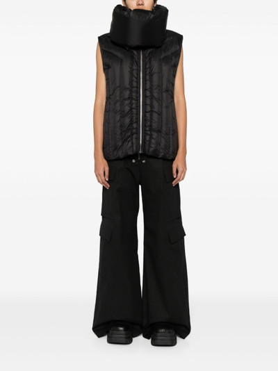 Rick Owens funnel-neck quilted down gilet outlook